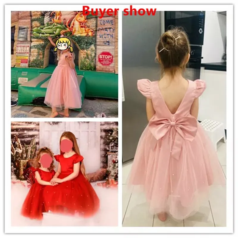 Toddler Girl Red Christmas Princess Dress