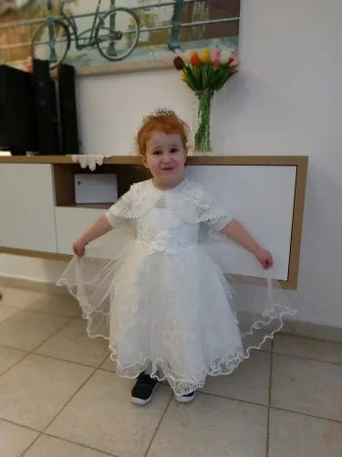 Toddler/Kids Pearl Flower Birthday Dresses Kids Little Girls Pageant Wedding Prom Birthday Party Dress