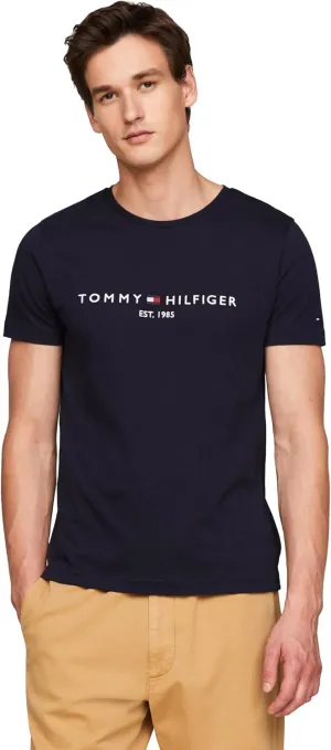 Tommy Hilfiger Men's Short Sleeve Cotton Graphic T-Shirts with Embroidered Logo