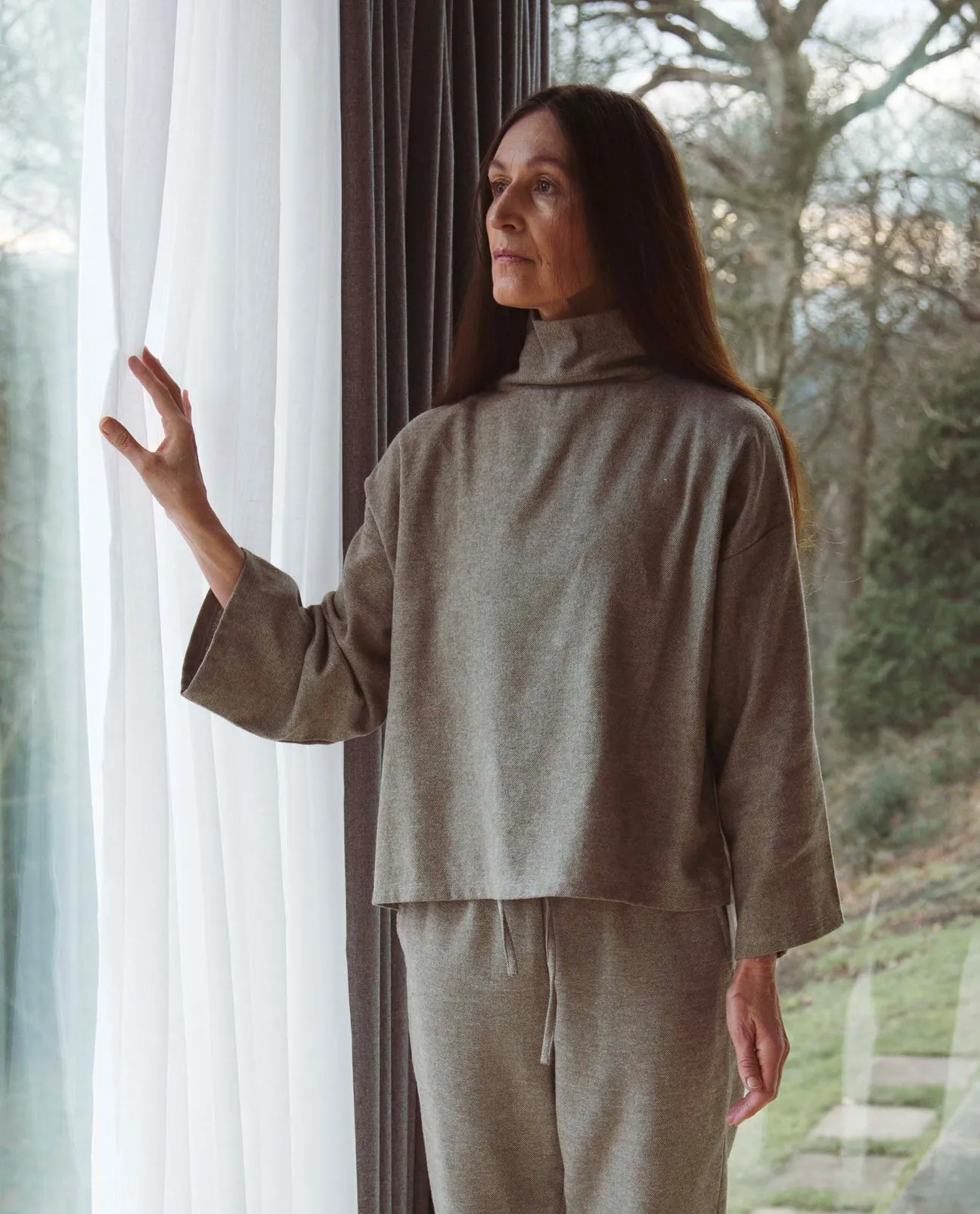 Ula-Jane Organic Cotton Top In Moss