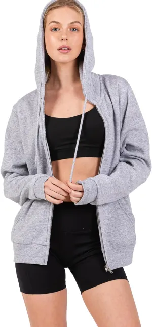 Urban Look Everyday Soft Fleece Zip Up Hoodies