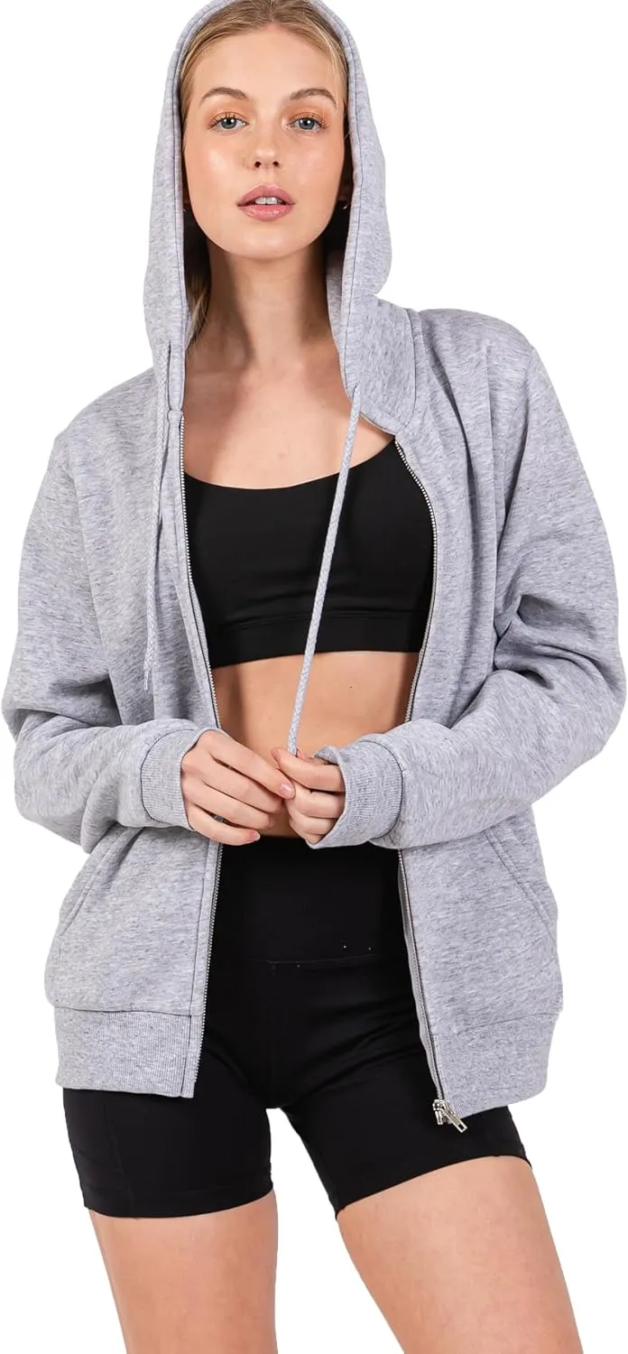 Urban Look Everyday Soft Fleece Zip Up Hoodies