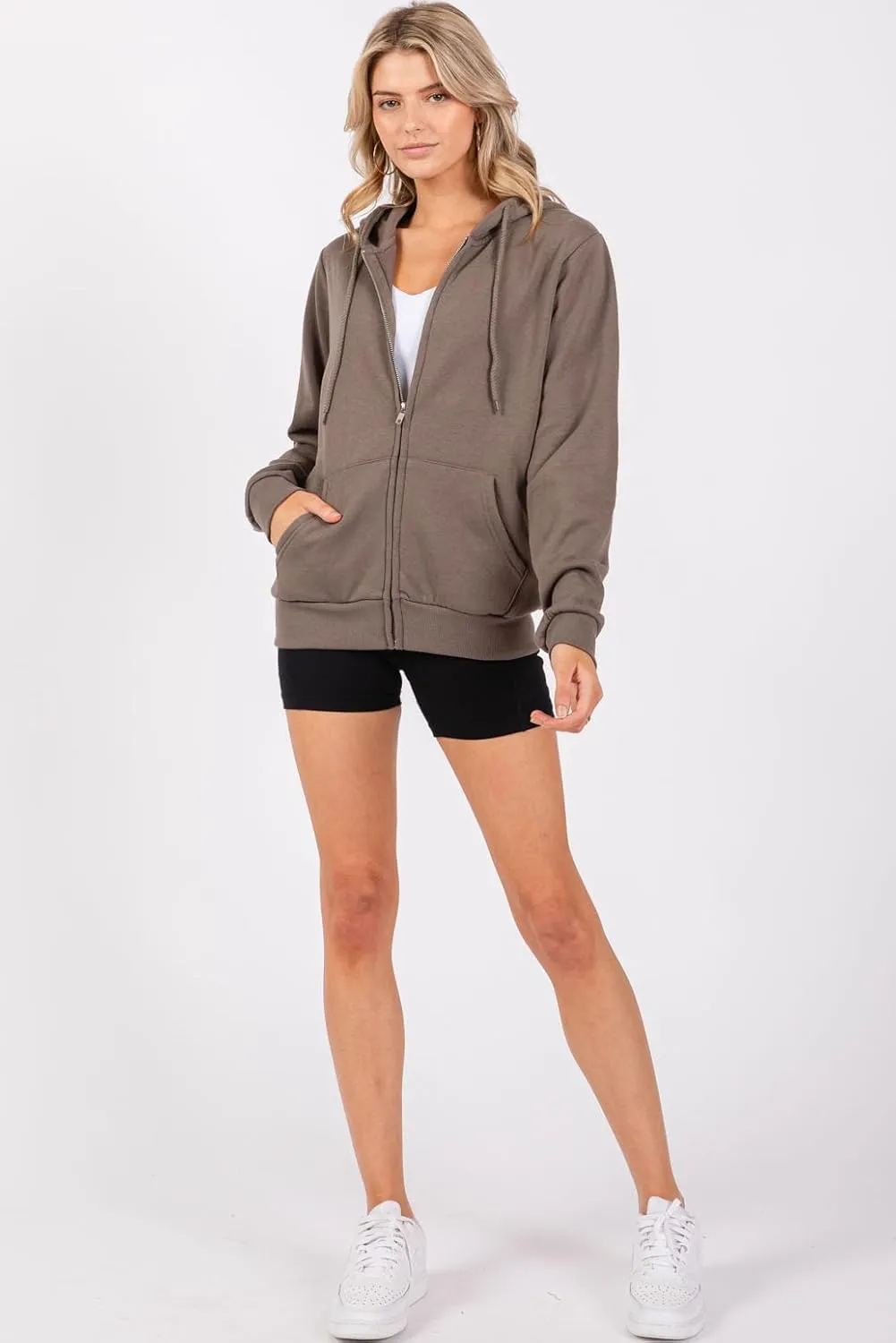 Urban Look Everyday Soft Fleece Zip Up Hoodies