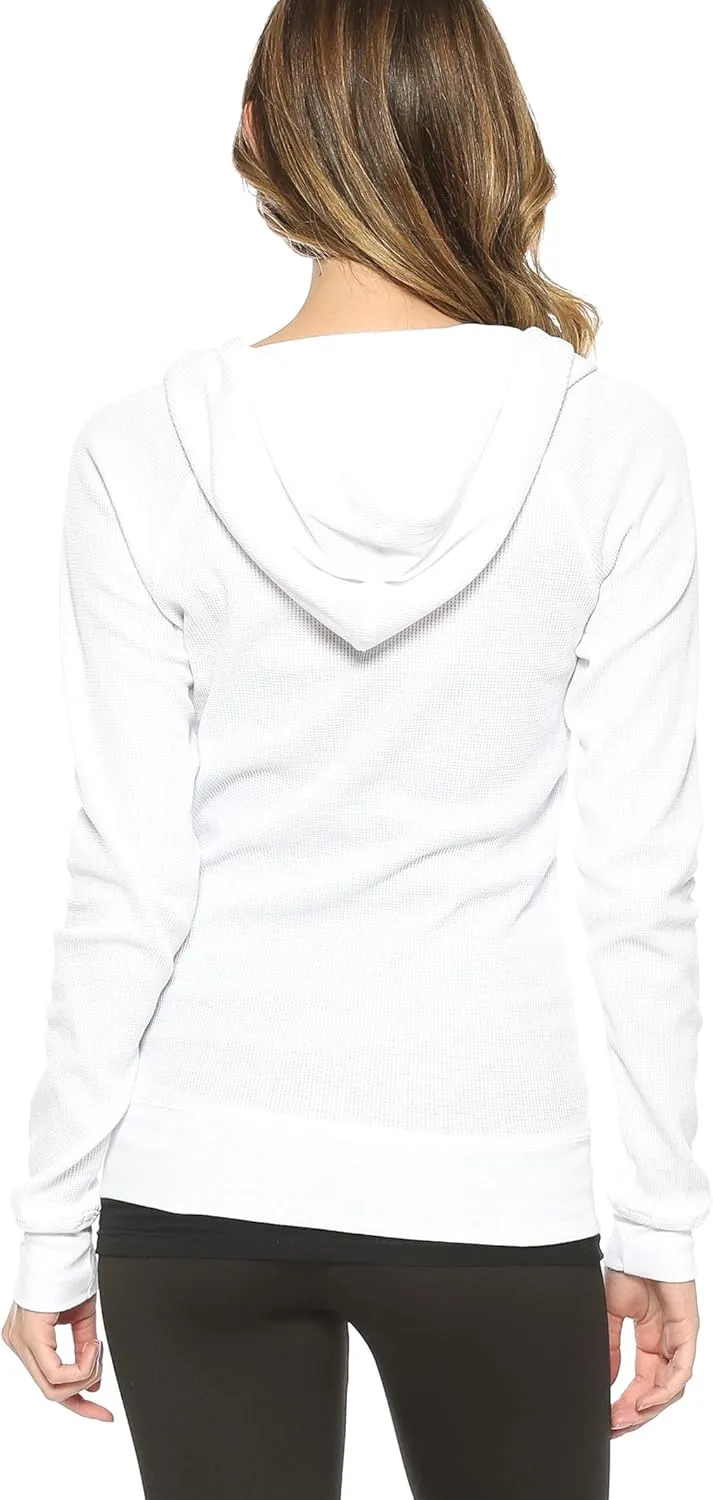Urban Look Women's Casual Light Weight Thermal Zip Up Hoodies