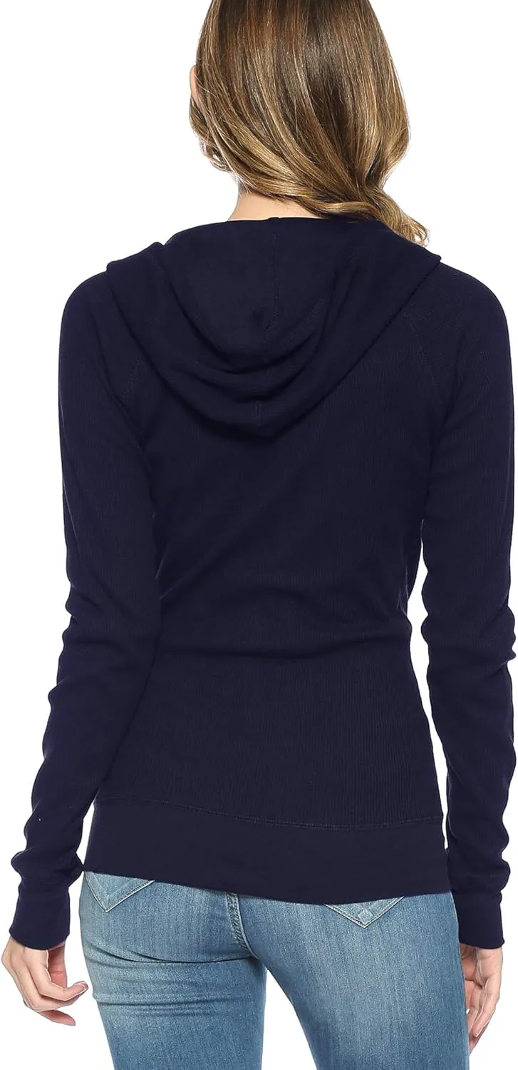 Urban Look Women's Casual Light Weight Thermal Zip Up Hoodies
