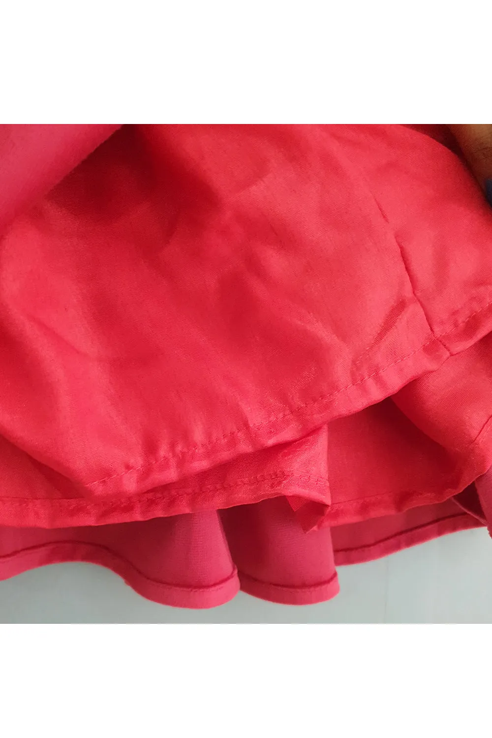 Velvet knee length party frock dress