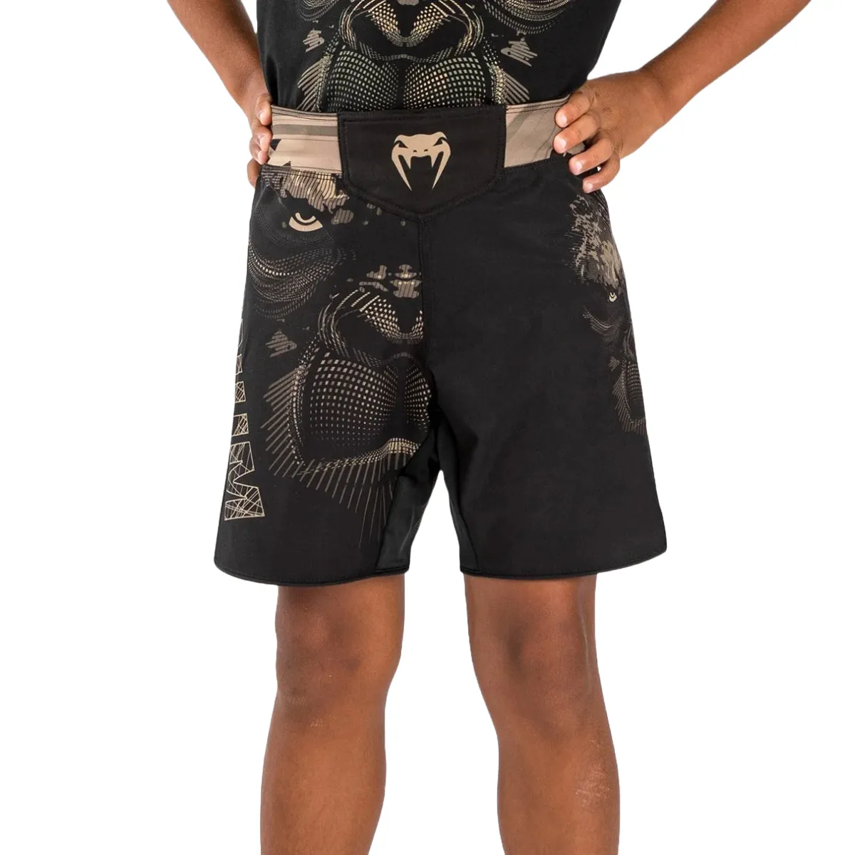 Venum Gorilla Jungle Kids Fight Shorts Black/Sand