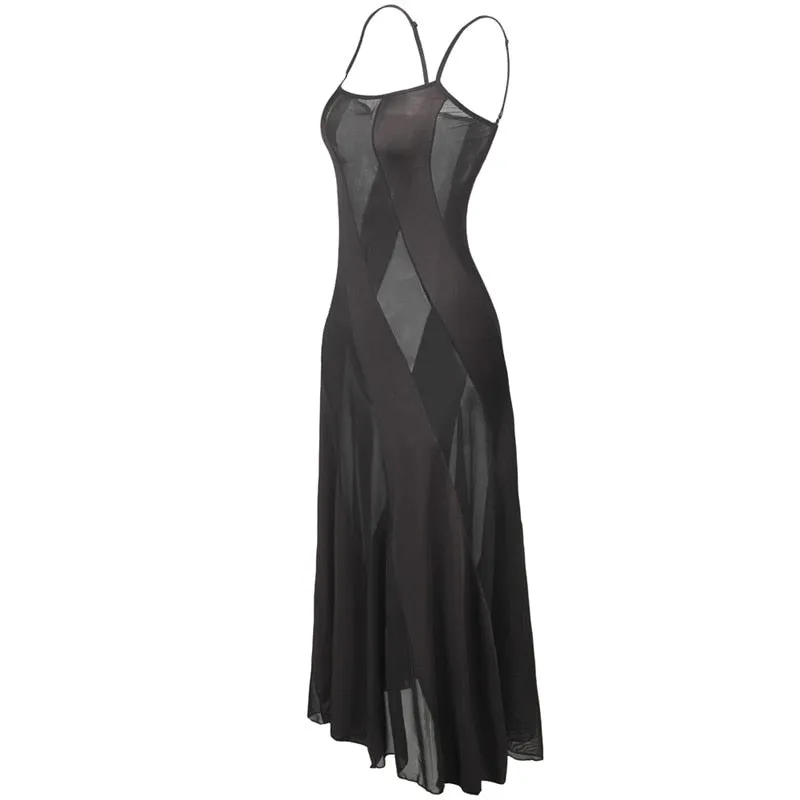 VenusFox Plus Size Hot Style Women Solid Long Dress Sexy Lingerie Summer Transparent Nightgown Nightwear for Women Underwear