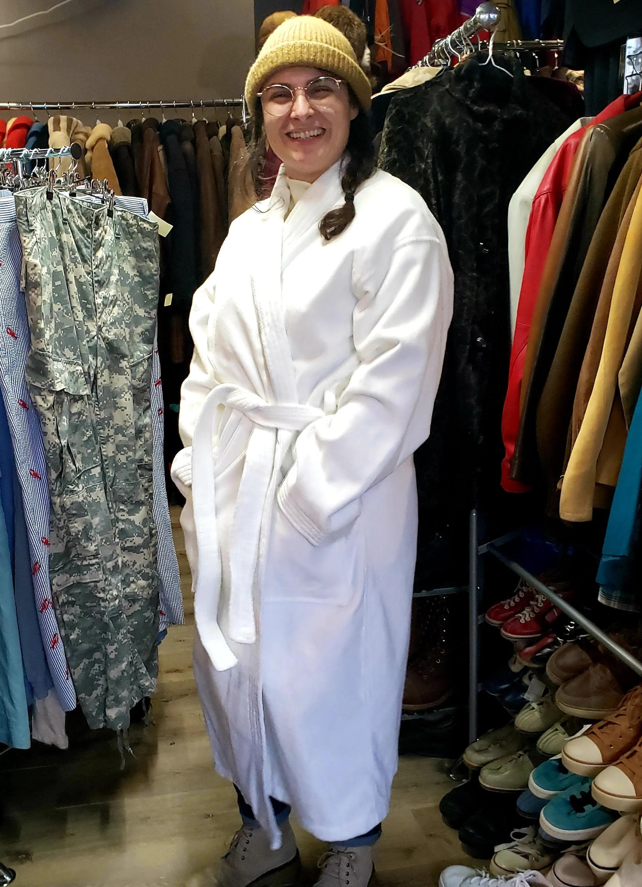 Vintage Luxury Cruise Line Spa Velour Cotton Bathrobe Brugelmann. New With Tags Deadstock. Made in Germany Small - XXXL
