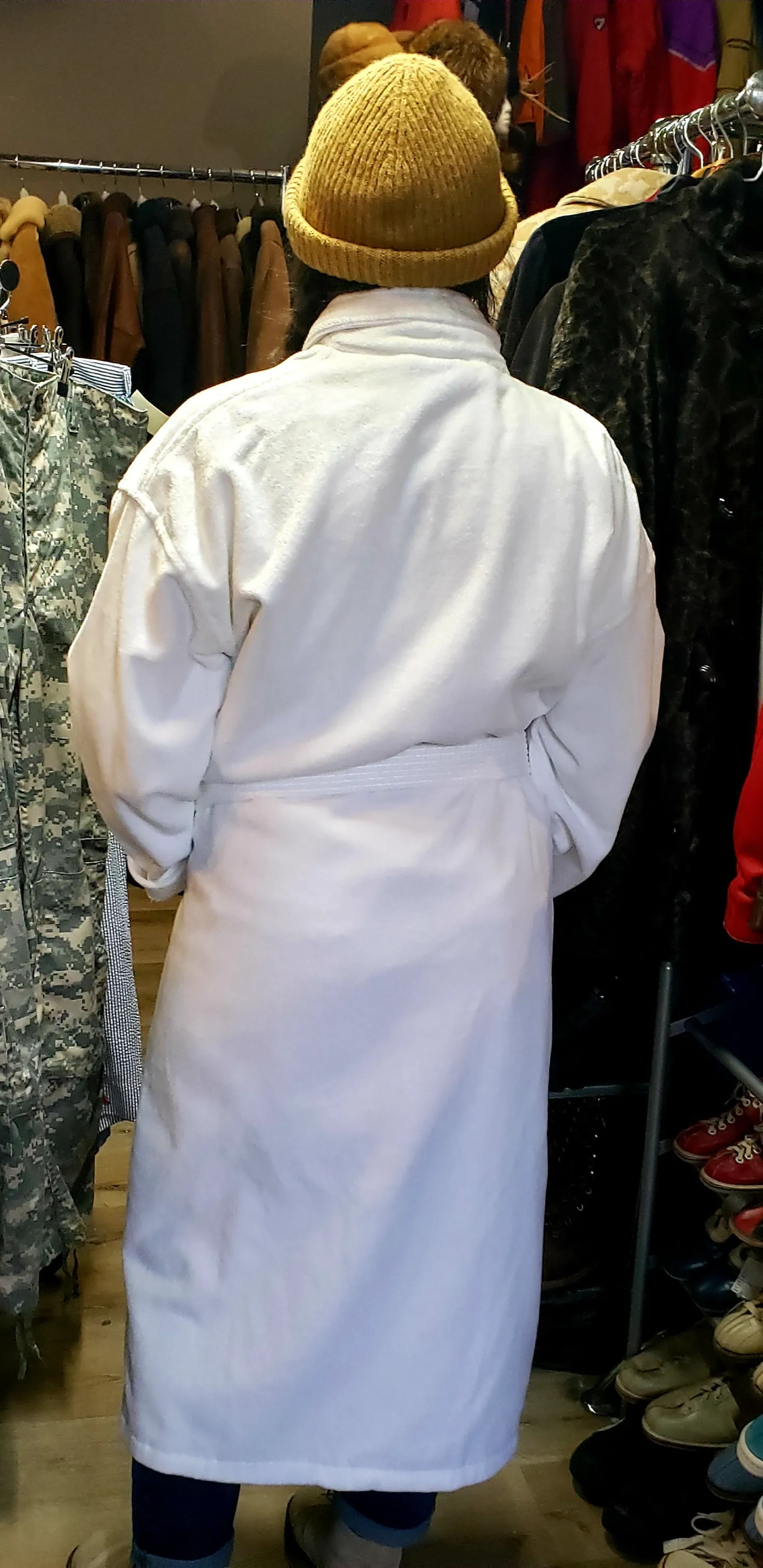 Vintage Luxury Cruise Line Spa Velour Cotton Bathrobe Brugelmann. New With Tags Deadstock. Made in Germany Small - XXXL