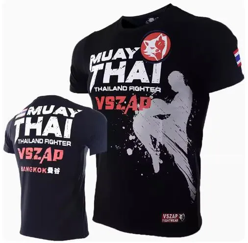 Vszap Bangkok VT002 Muay Thai Boxing T-Shirt XS-4XL Black
