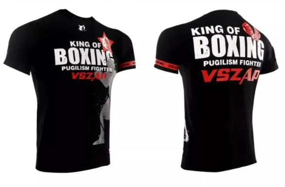Vszap King of Boxing VT013 Boxing T-Shirt S-4XL Black