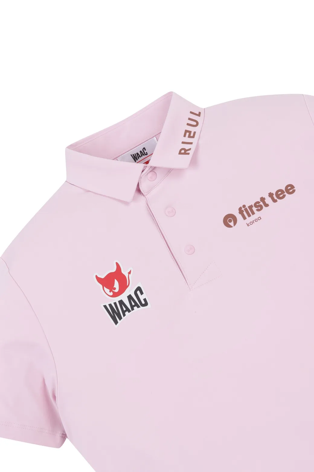 WAAC Kid's Public First Tee Short-Sleeved Polo Pink