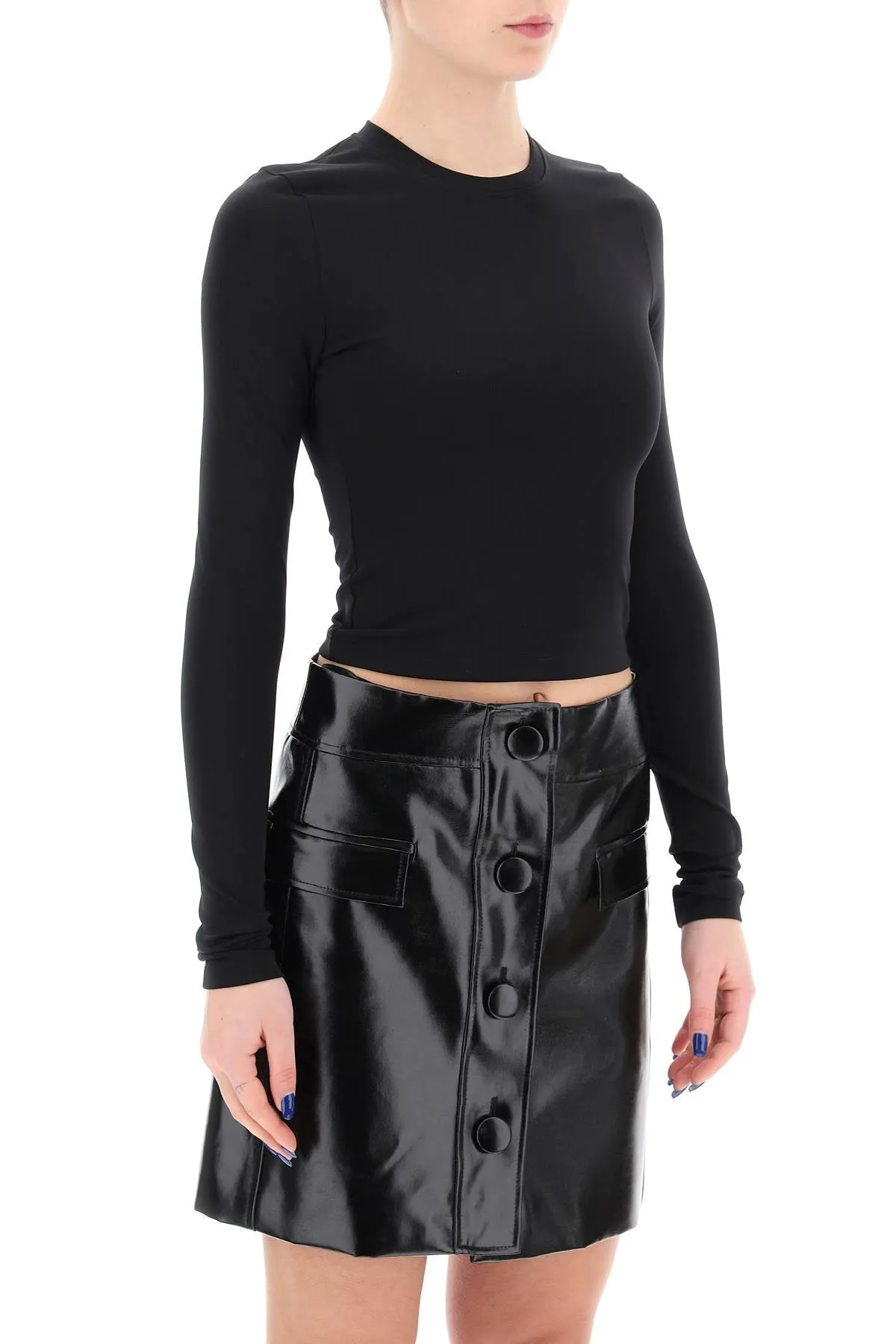 Wardrobe.nyc long-sleeved t-shirt W1073R15 BLACK