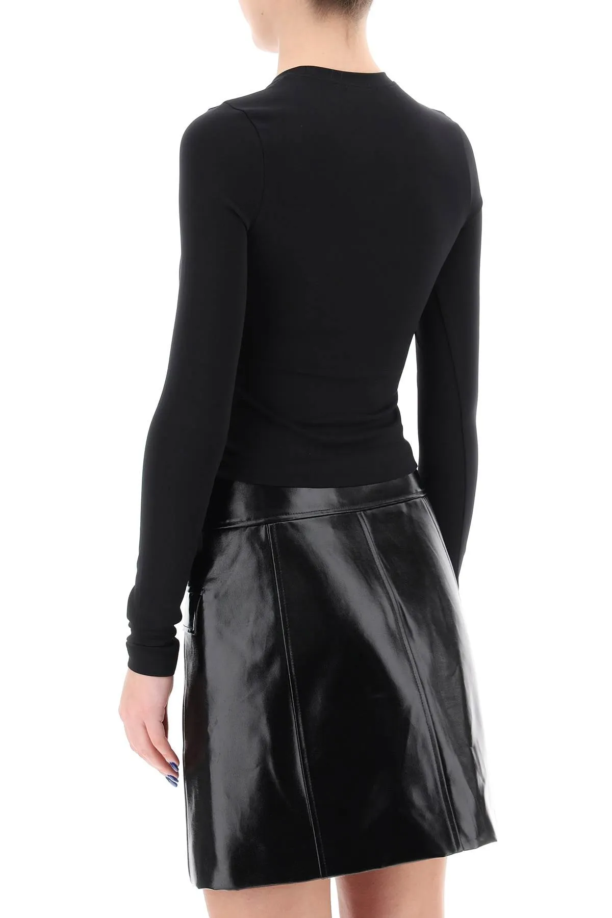 Wardrobe.nyc long-sleeved t-shirt W1073R15 BLACK