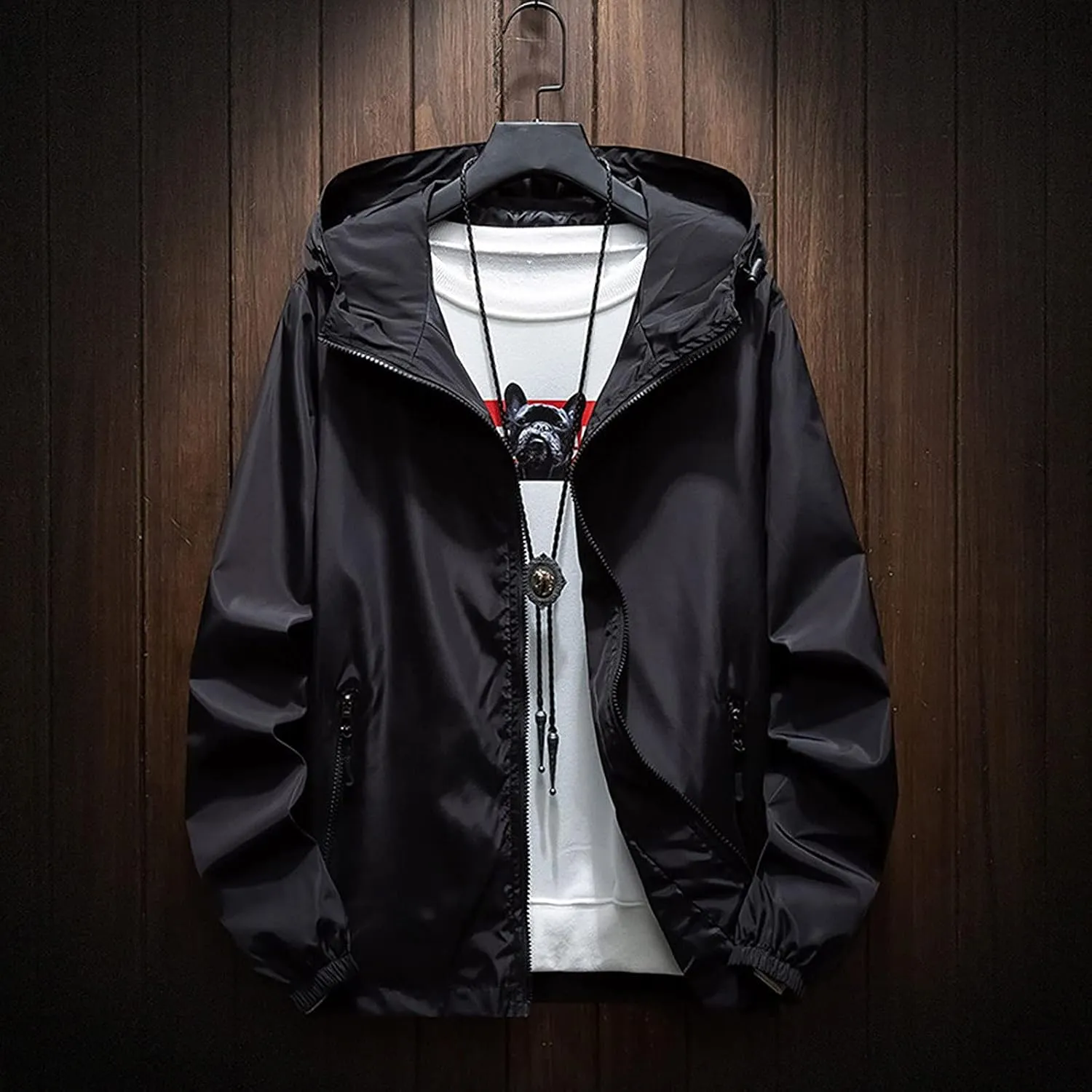 Windbreaker Jackets For Men Stylish Lightweight Long Sleeve Spring Fall Casual Zipper Waterproof Coats Mountain,M-7XL