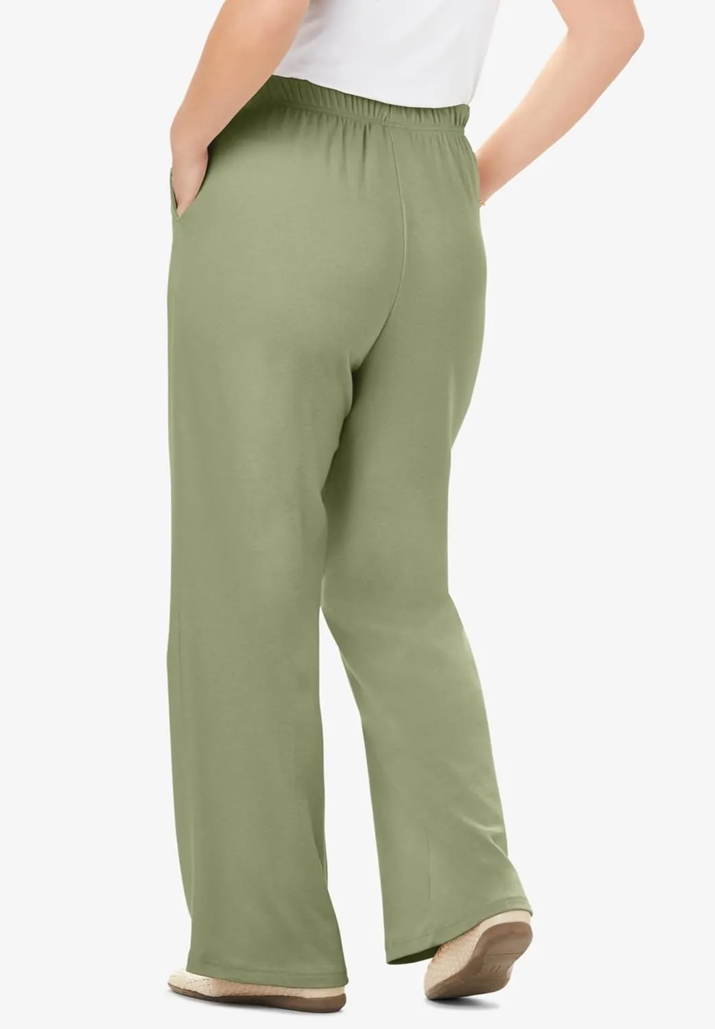 Woman Within Women's Plus Size 7-Day Knit Wide-Leg Pant