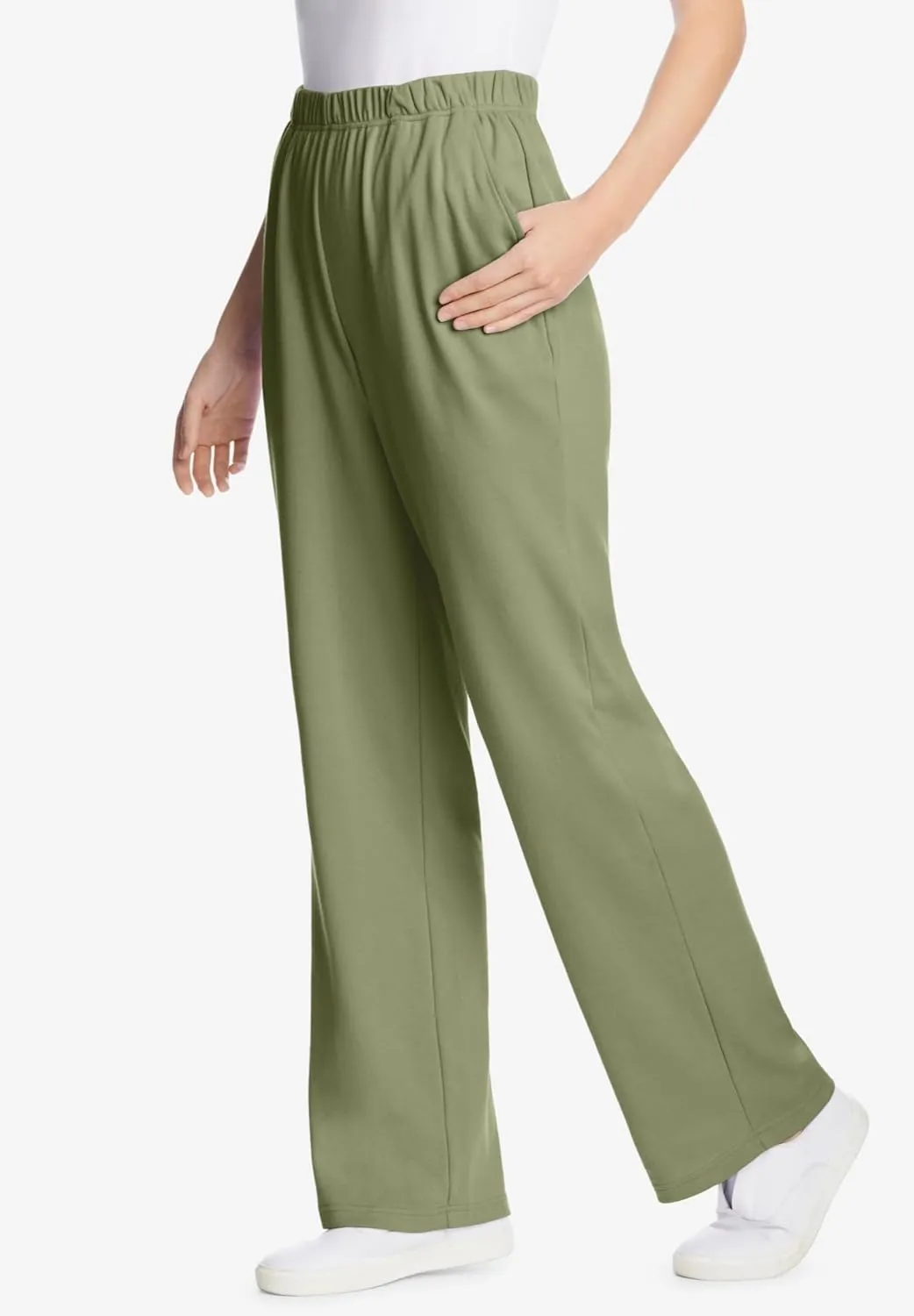 Woman Within Women's Plus Size 7-Day Knit Wide-Leg Pant