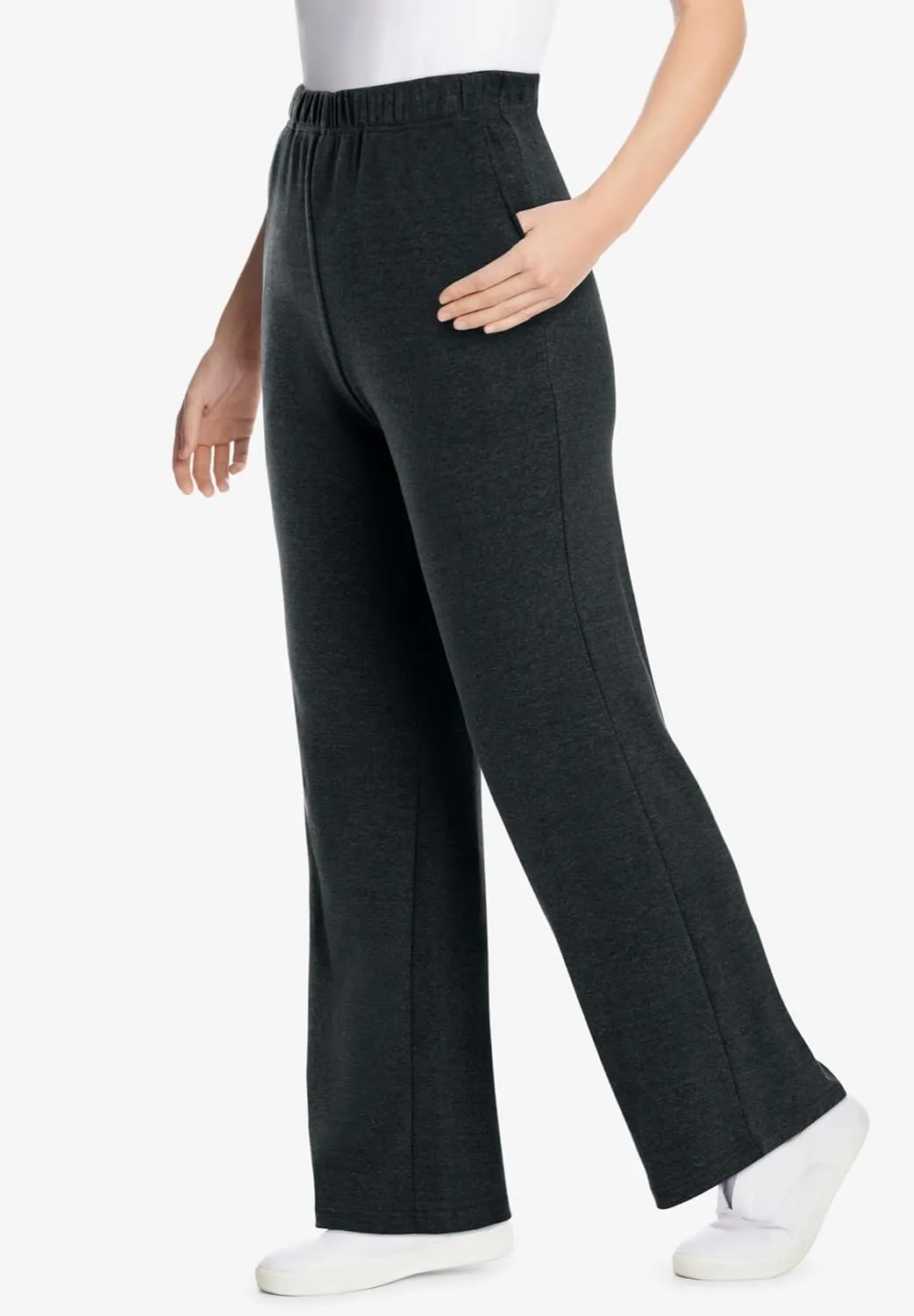 Woman Within Women's Plus Size 7-Day Knit Wide-Leg Pant
