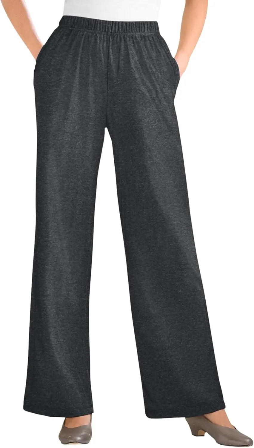 Woman Within Women's Plus Size 7-Day Knit Wide-Leg Pant