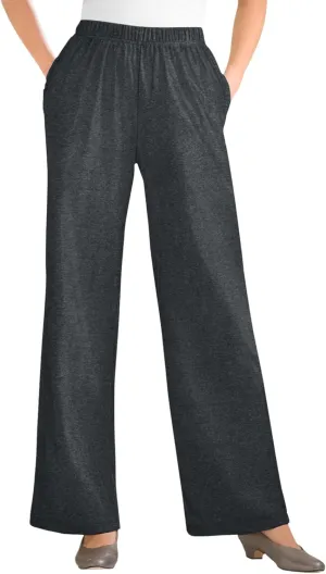 Woman Within Women's Plus Size 7-Day Knit Wide-Leg Pant