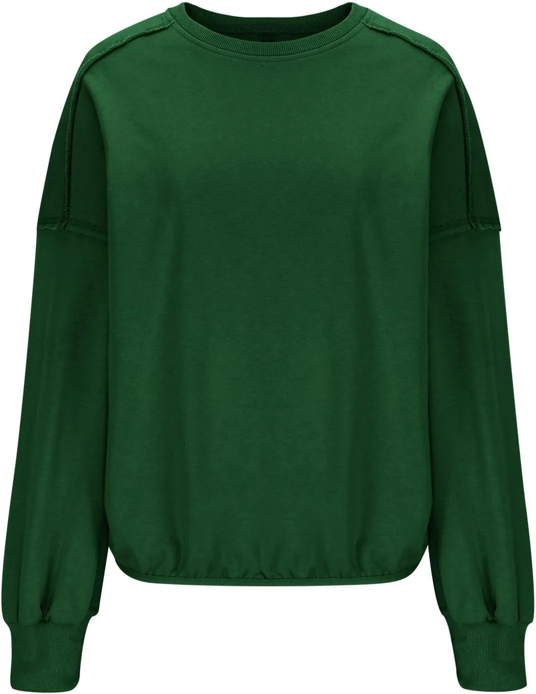 Women Cropped Sweatshirt crewneck cute Pullover Long Sleeves Oversized casual tops fashion y2k teen girls fall clothes