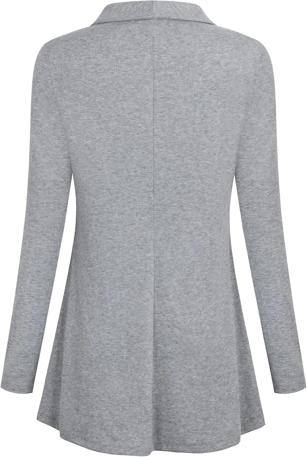 Women Fall Long Sleeve Tops Shawl Neck Button Down Dressy Blouses Shirts