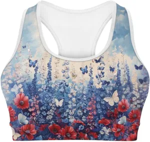 Women Racerback Workout Tank Tops Removable Padded Crop Tops