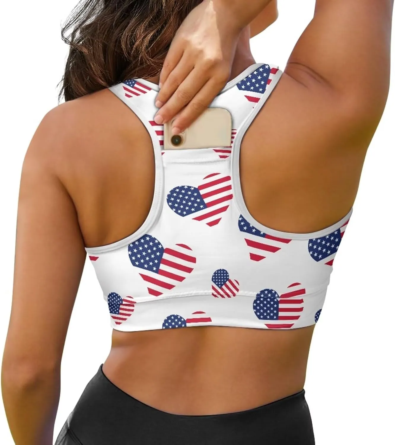 Women Racerback Workout Tank Tops Removable Padded Crop Tops