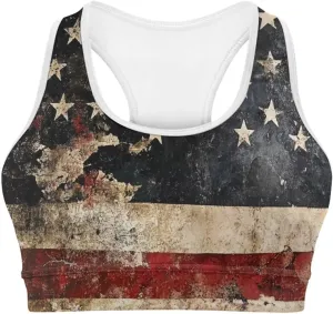 Women Racerback Workout Tank Tops Removable Padded Crop Tops
