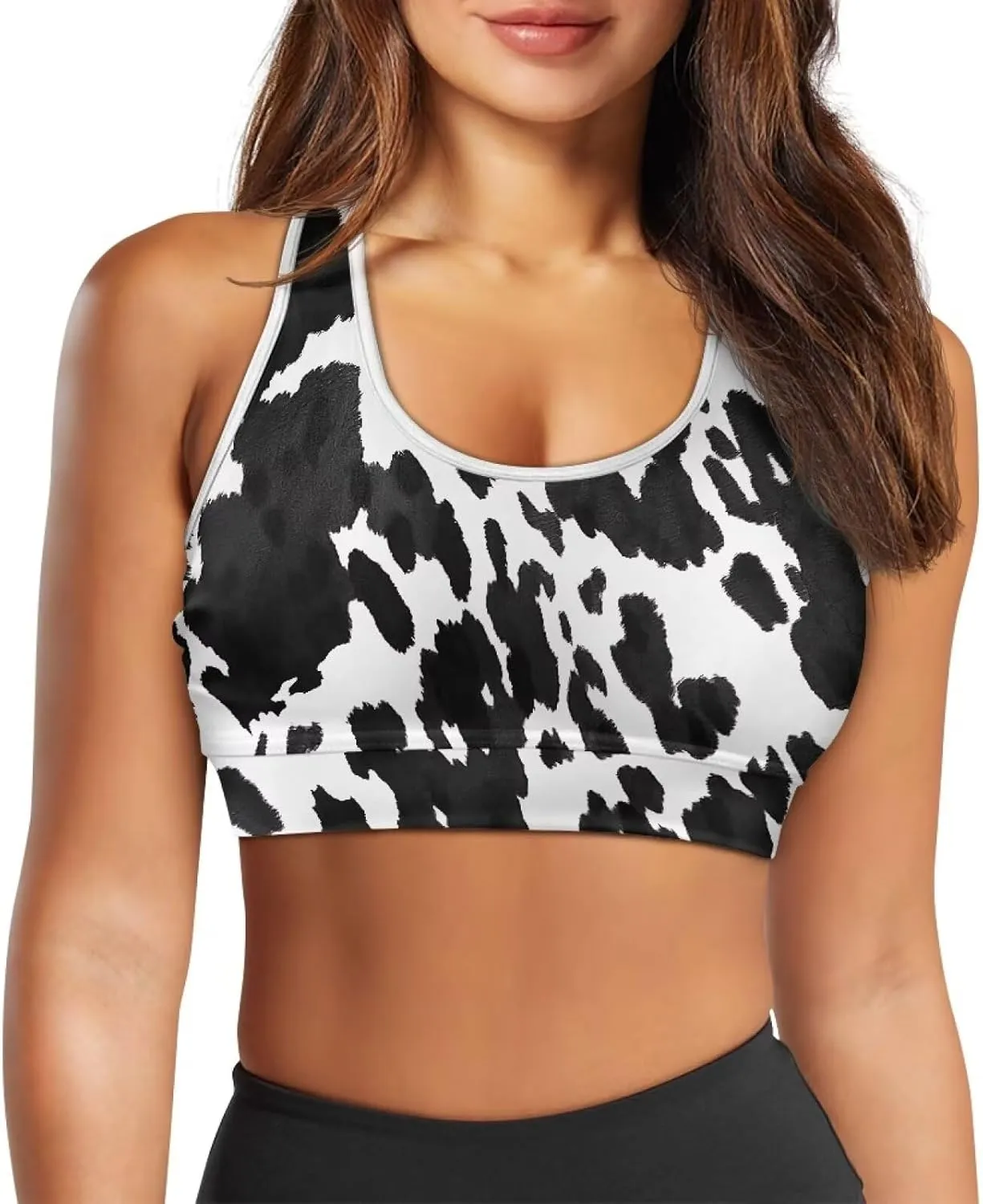 Women Racerback Workout Tank Tops Removable Padded Crop Tops