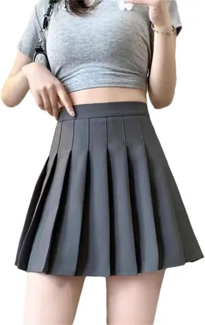 Women Streetwear High Waist Mini Pleated Skirts Short Tennis Saia