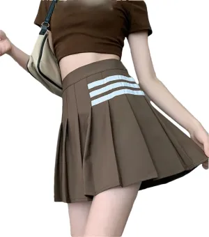 Women Streetwear High Waist Mini Pleated Skirts Short Tennis Saia