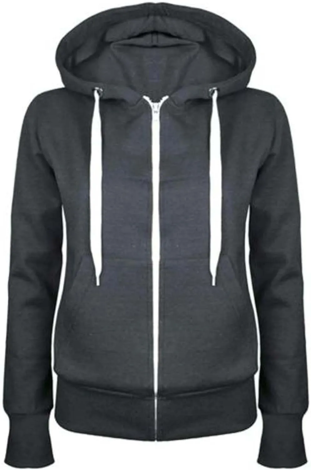 Women's 2023 Fall Fashion Hoodies Zip Up Drawstring Long Sleeve Fleece Sweatshirts Trendy Teen Girl Y2K Workout Tops