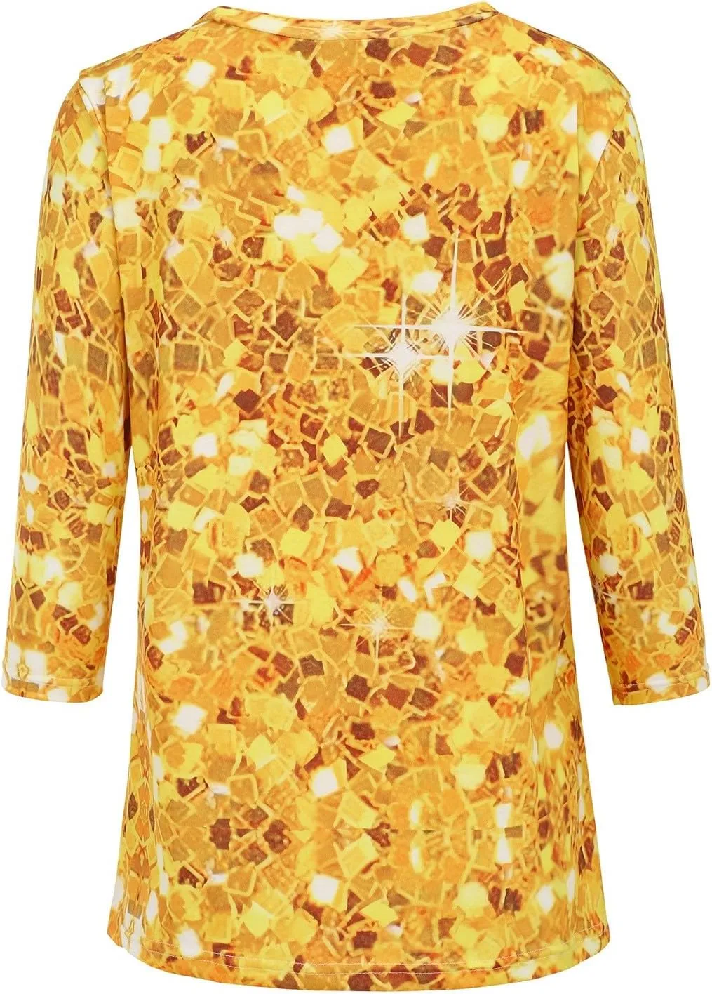 Women's 3/4 Sleeve Tops Trendy Summer 2025 Floral Print Crew Neck T-Shirts Casual Loose Fit Blouses Slim Tunic Outfits