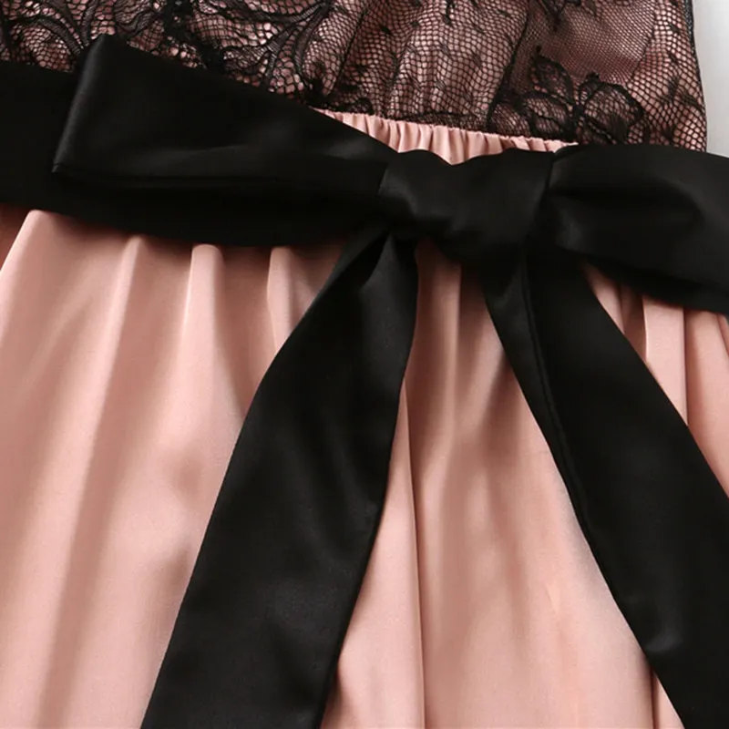 Women's Bow Waist Nightdress