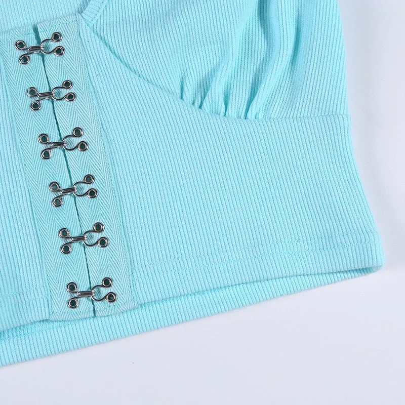 Women's Casual Cotton Short Sleeve Crop Top