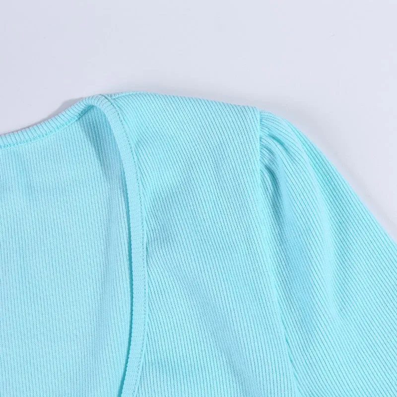 Women's Casual Cotton Short Sleeve Crop Top