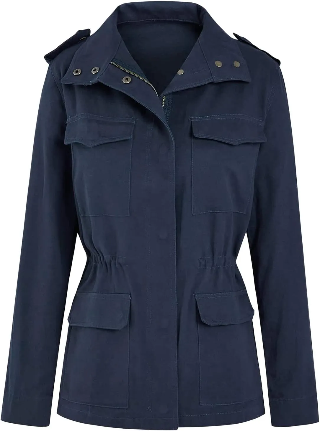 Womens Daily Fall Regular Sleeveless Vest Military Anorak Zip Up Lightweight Hoodies Jacket with Pockets