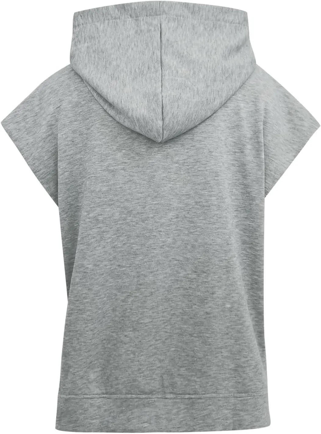 Women'S Fashion Solid Hoodies Sweatshirts Sleeveless Drawstring Oversized Tops Cropped Hoodies for Women