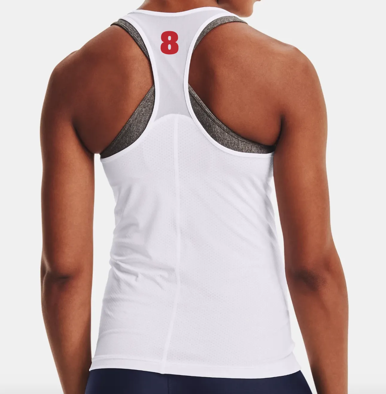 Women's HeatGear® Armour Racer Tank-CAN-RGL24-1328962-White