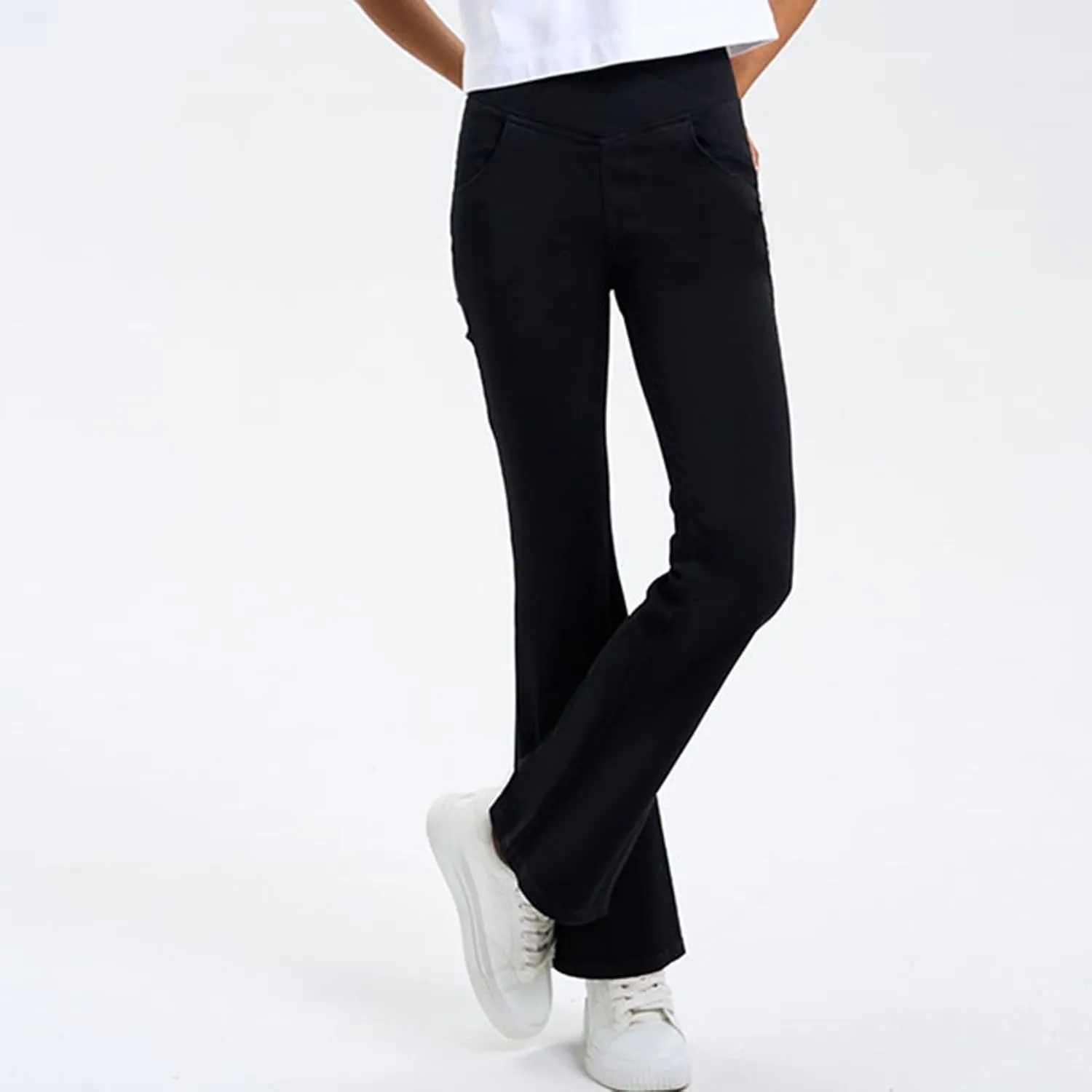Women's High Waisted Jeans Yoga Trousers Workout Hiking Stretch Elastic Waist Fall Ankle Denim Pant