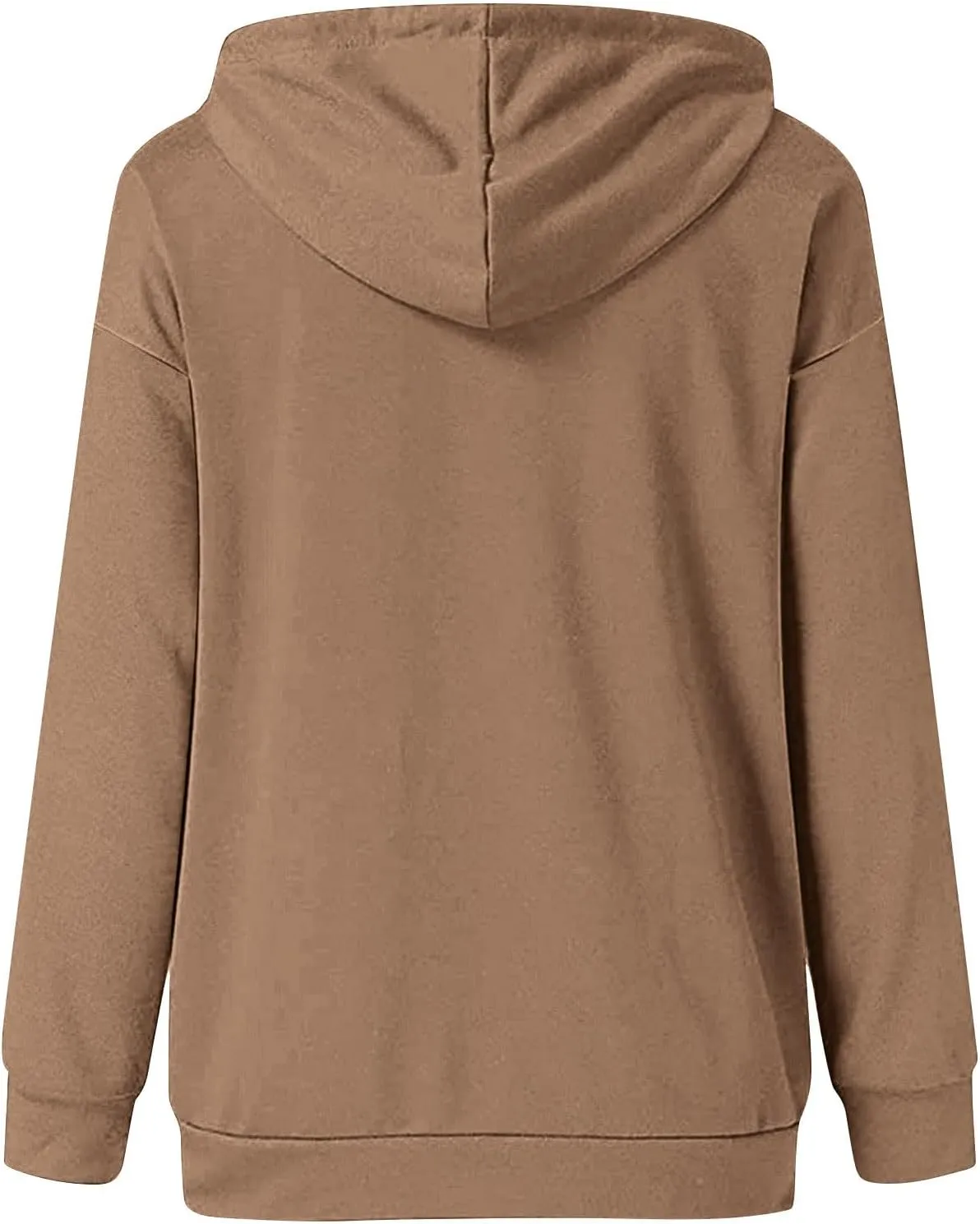 Womens Hooded Sweatshirts Pullover Comfy Long Sleeve Pullover Tops Button Up Loose Fit Blouses Shirts with Pockets