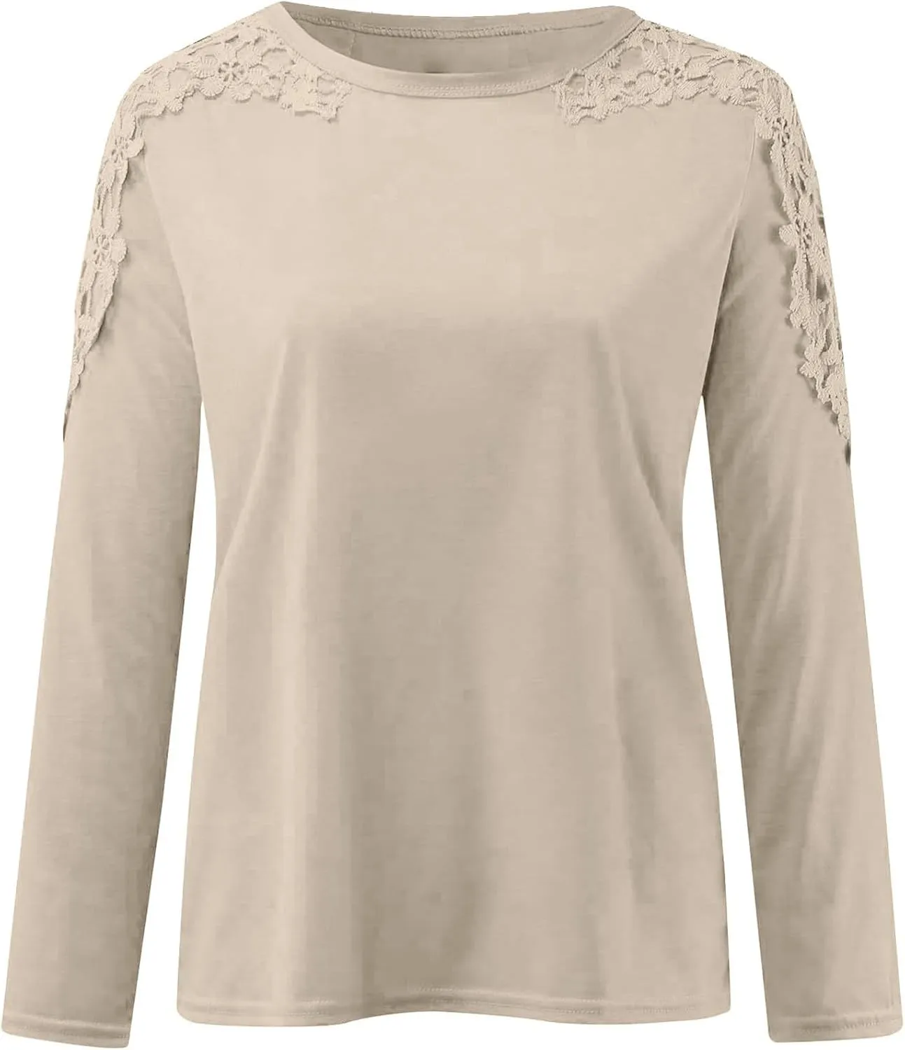 Womens Lace Crochet Tunic Tops Loose Fit Dressy Casual Short Sleeve Floral Long Sleeve Blouses Shirts Pullovers