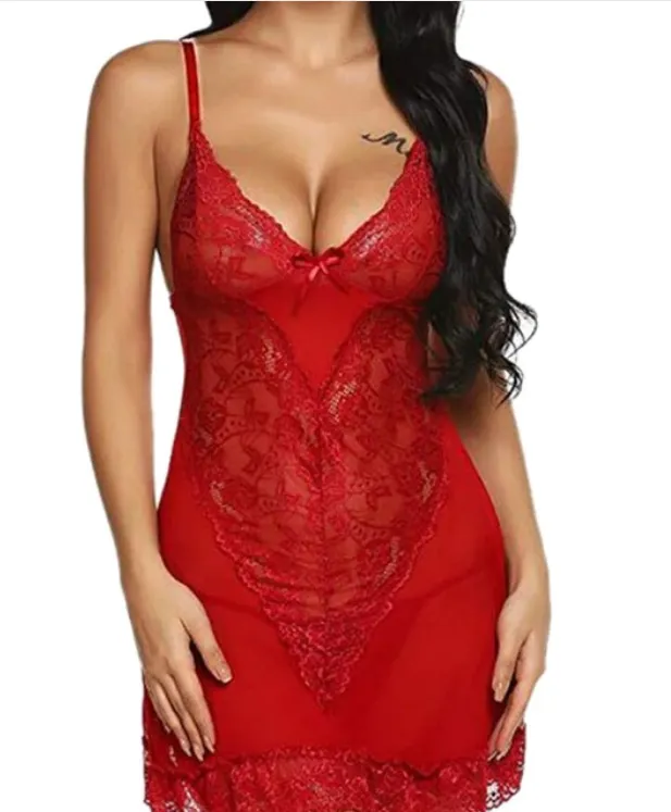 Women's Lace V-Neck Nightgown