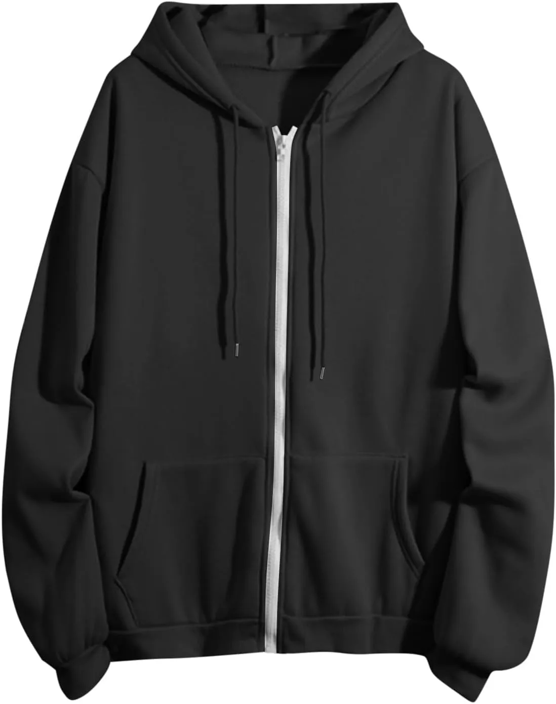 Women's Lightweight Hoodies Full Zip Up Oversized Sweatshirts with Pockets Long Sleeve Thick Casual Hooded Jackets
