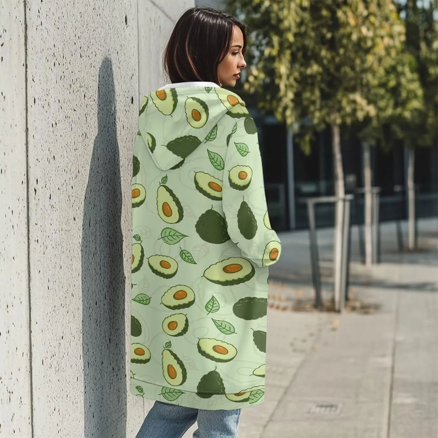 Womens Lightweight Hoodies with Pockets Zip Up Knee Length Jacket Coat Sweatshirts Trendy Casual Outwear Coats