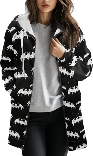 Womens Lightweight Hoodies with Pockets Zip Up Knee Length Jacket Coat Sweatshirts Trendy Casual Outwear Coats
