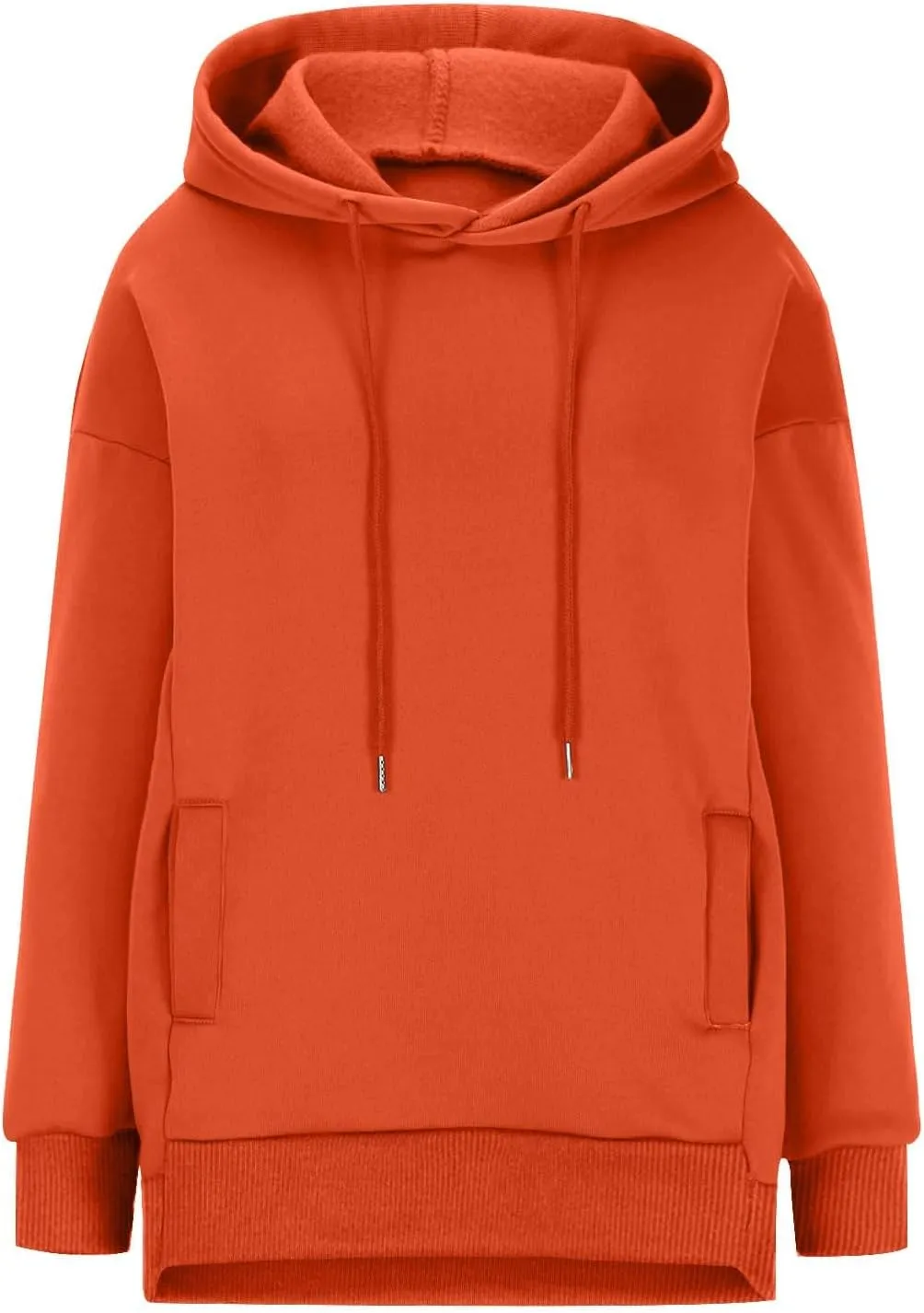 Womens Long Sleeve Tops Drawstring Pullover Tops Fall Lightweight Hoodies Loose Fit Business Casual Clothes Fall