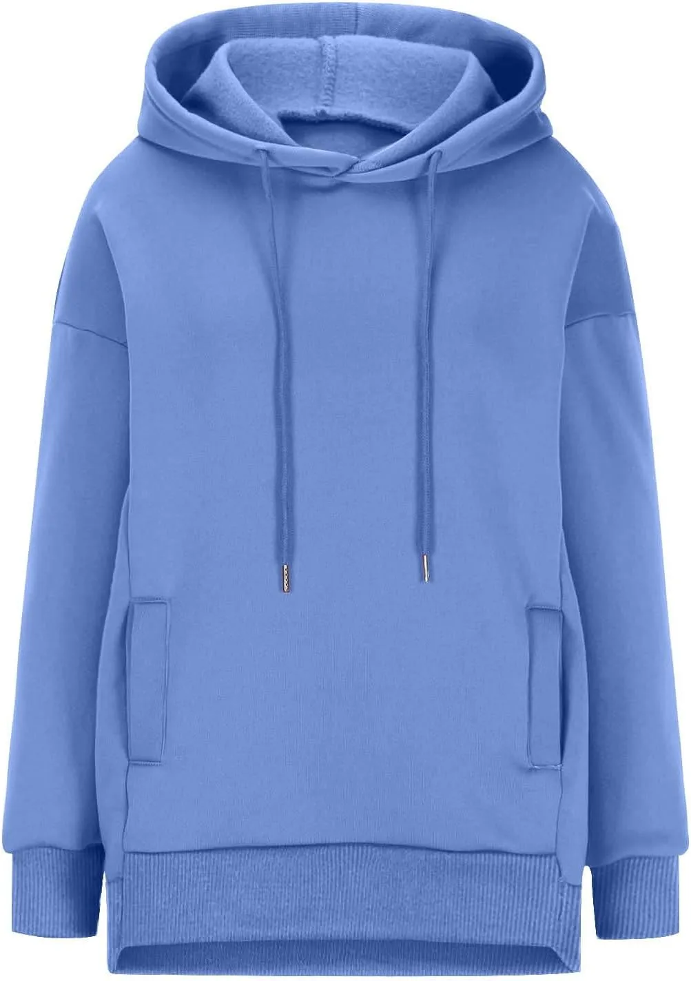 Womens Long Sleeve Tops Drawstring Pullover Tops Fall Lightweight Hoodies Loose Fit Business Casual Clothes Fall